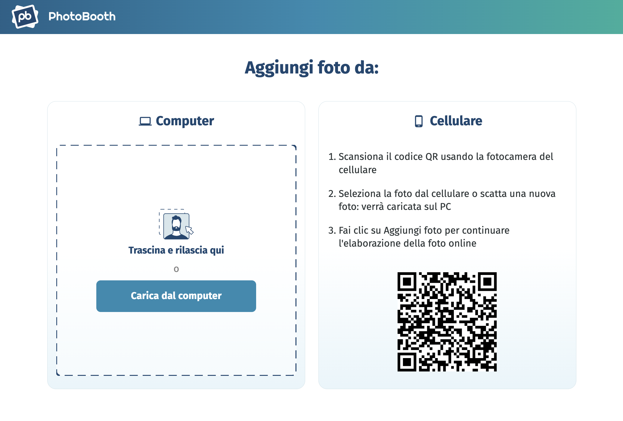 usare photobooth online su pc