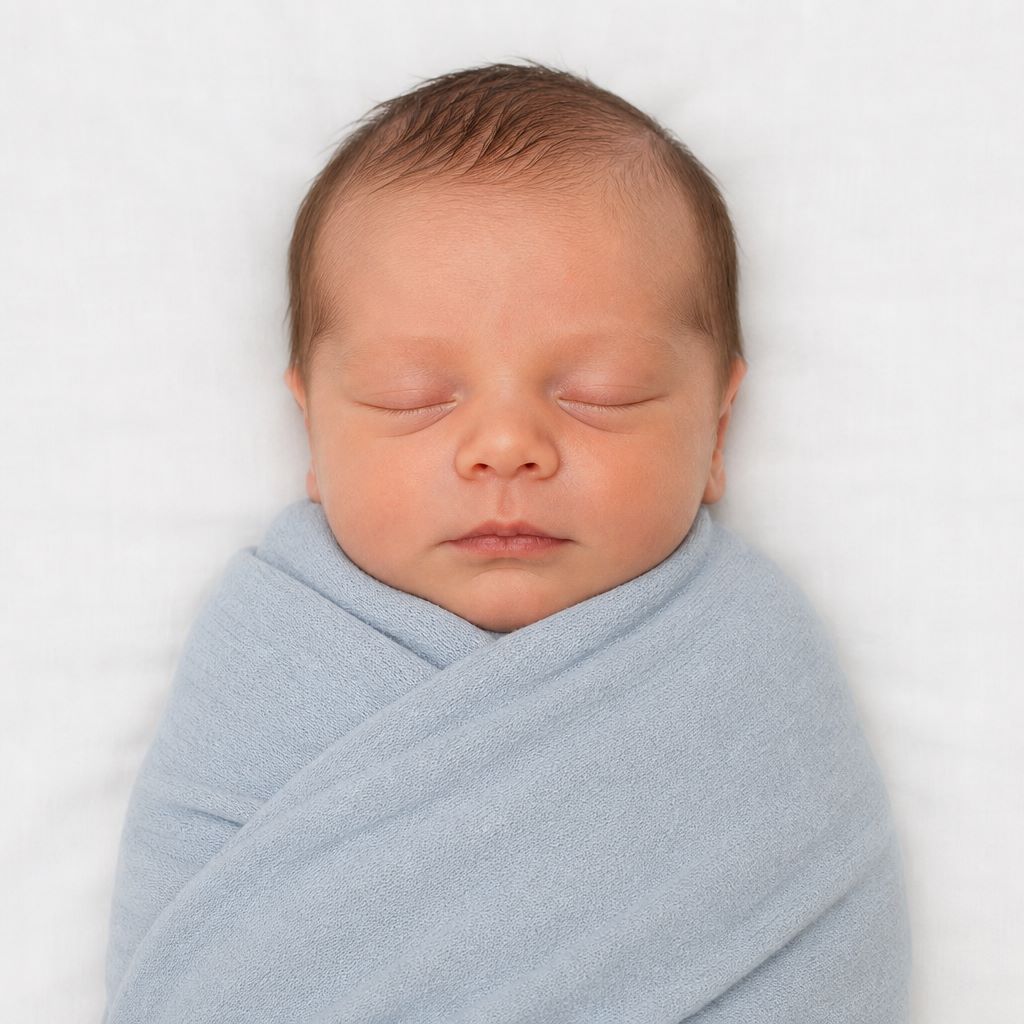 acceptable newborn passport photo white sheet