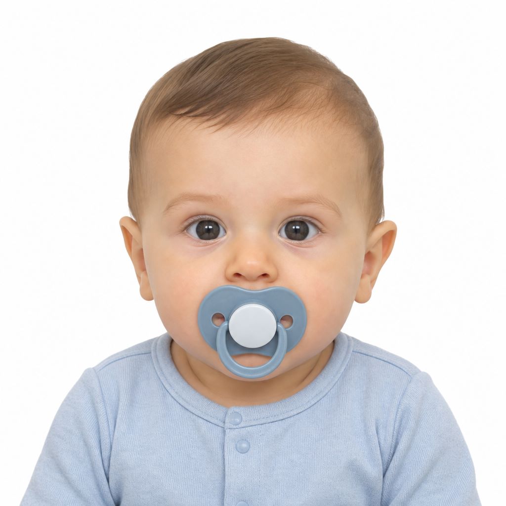 unacceptable baby passport photo pacifier