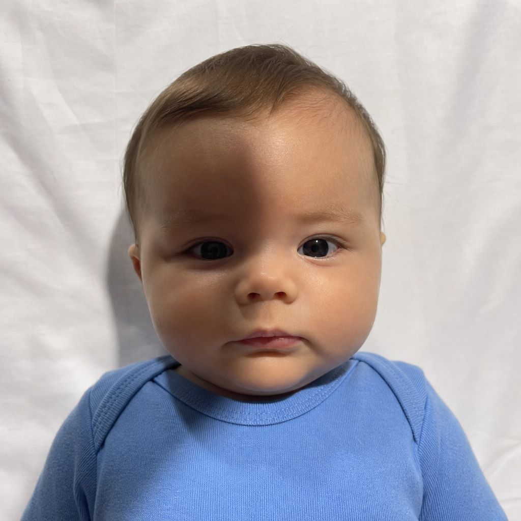 unacceptable baby passport photo shadow on face